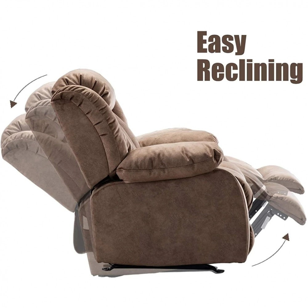 Recliners:- Manual Recliner And Massage Chair In Brown Color