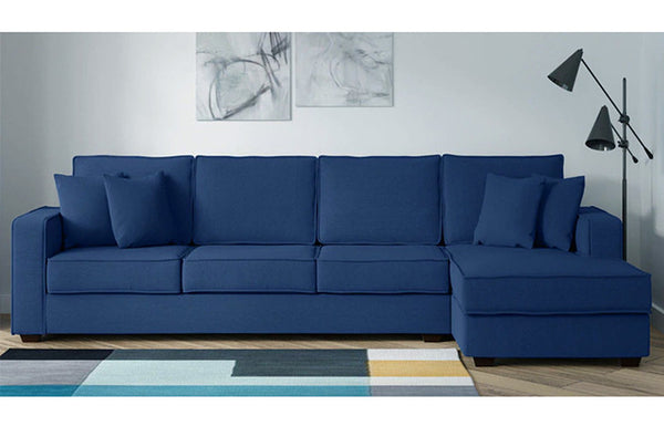 L Shape Sofa Set: -Jason Fabric Sofa Set (Blue)