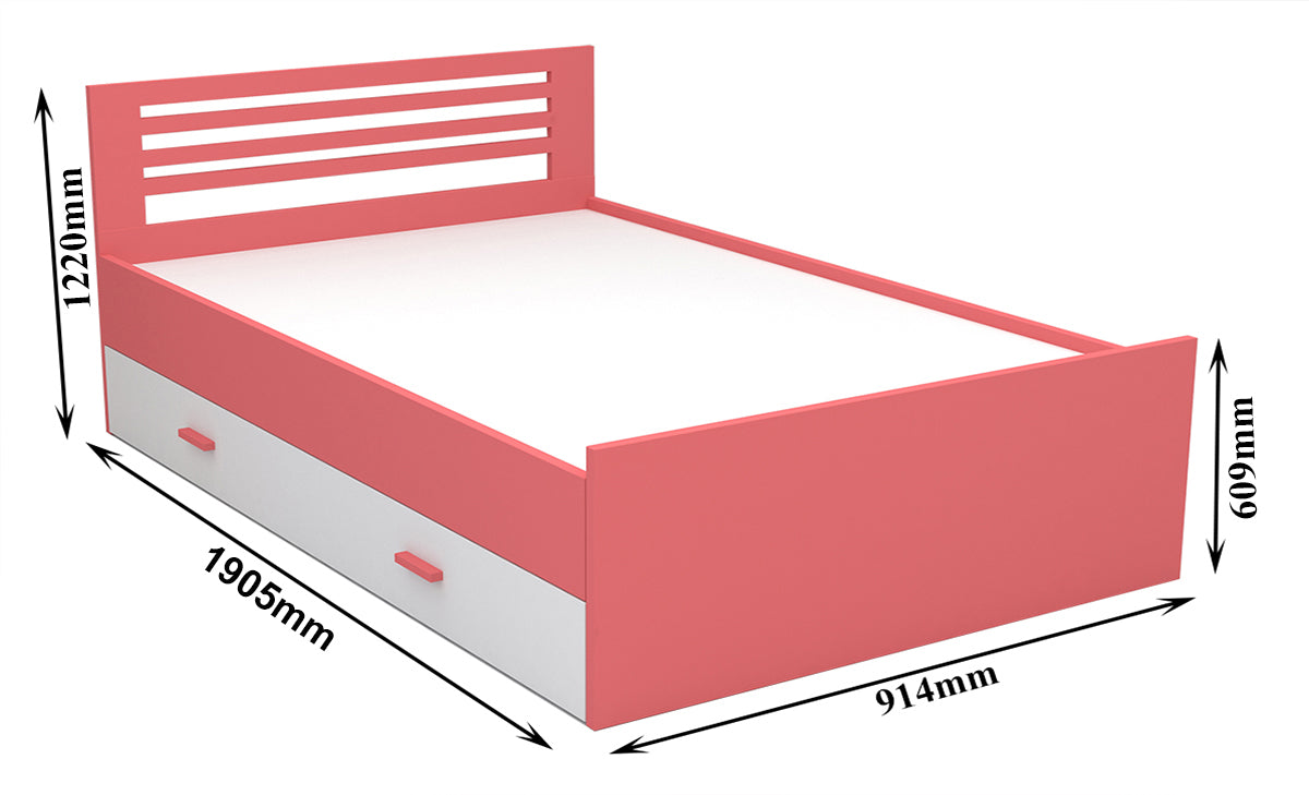 Single bed : Trundle Kids Furniture