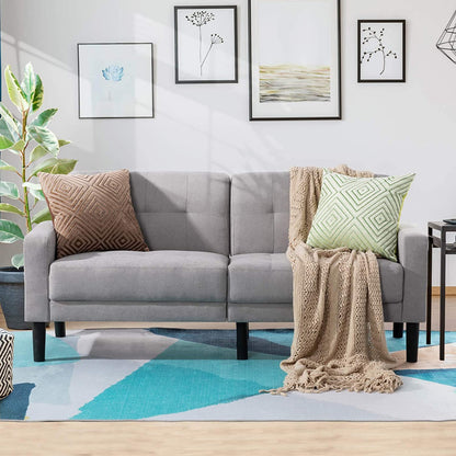 2 Seater Sofa Set: Dark Grey Convertible Sofa Couch
