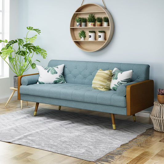 2 Seater Sofa : DEV Fabric Sofa(Blue)