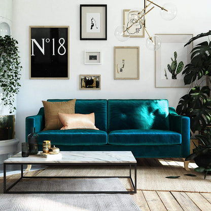 2 Seater Sofa : Green Velvet