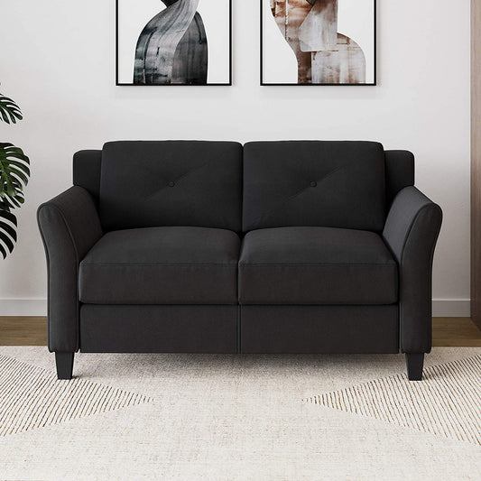 2 Seater Sofa Loveseat (Black)