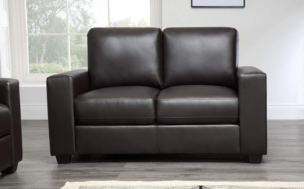 2 Seater Sofa : Brown Leatherette Sofa Set
