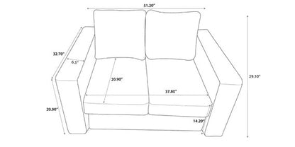 2 Seater Sofa : Brown Leatherette Sofa Set