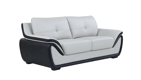 2 Seater Sofa Set:- Fabric Sofa Set (White and Black)