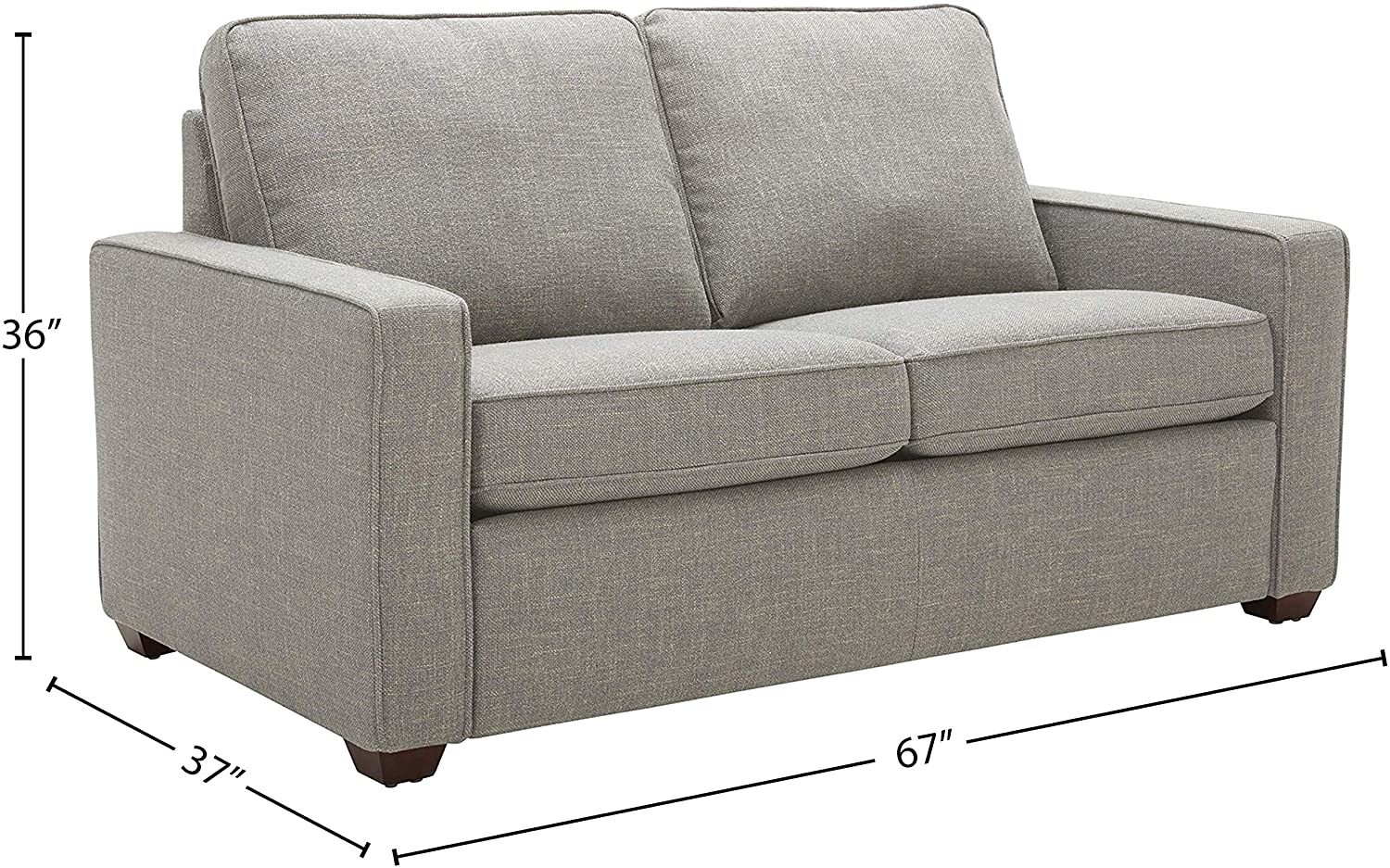 2 Seater Sofa :- Fabric Sofa Set (Light Grey)