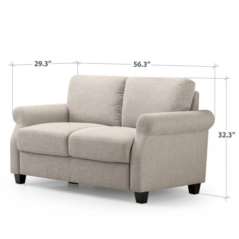 2 Seater Sofa : Loveseat Sofa Beige