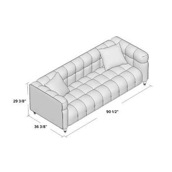 3 Seater Sofa Set:- Lifestyle Chesterfield Fabric Sofa Set (Pink)