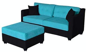 4 Seater Sofa Set:-  Lisbon Fabric Sofa Set  (Orange and Black)