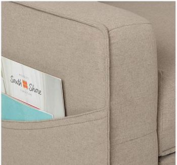 3 Seater Sofa Set:- Hardwood, Fabric Sofa Cum Bed Set , Standard Size, (Beige)