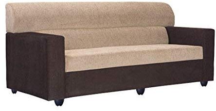 3 Seater Sofa:- Prince Fabric Sofa Set (Brown)