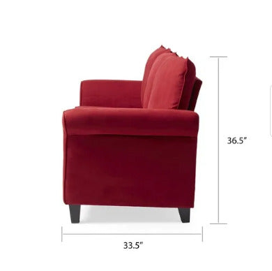 3 Seater Sofa Set:- Lifestyle Fabric Sofa Set (Maroon)