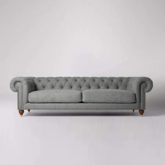 3 Seater Sofa Set- Light Grey Ultra Fabric Sofa Set