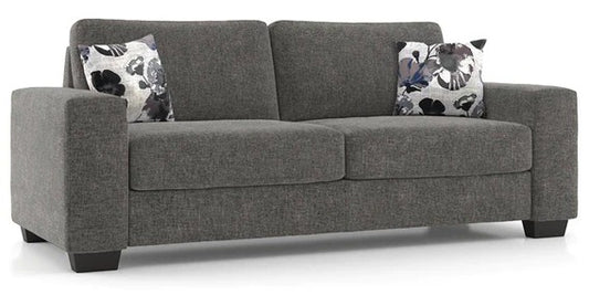 3 Seater Sofa Set Sydney Hardwood, Fabric Sofa Set (Dark Grey)