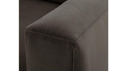 3 Seater Sofa:- Ultra Mud Fabric Sofa Set 3-Seat Track Arm Sofa Set (Brown)