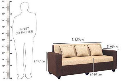 3 Seater Sofa:- Tulip Fabric  Sofa Set