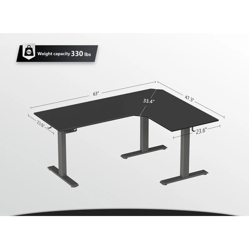 Computer Table: 47.3'' Computer Desk Black