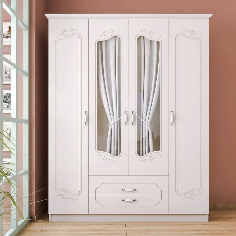 4 Door Wardrobe: 4 Door Manufactured Wood Wardrobe