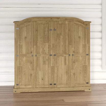 4 Door Wardrobes: 4 Door Solid + Manufactured Wood Wardrobe