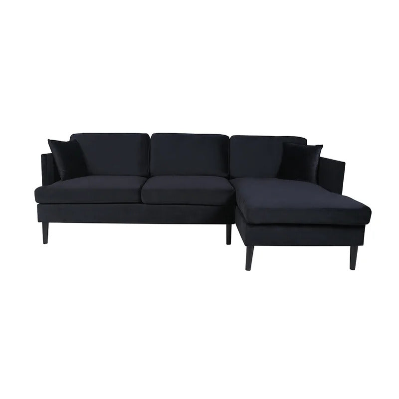 4 Seater Sofa Set: 100'' Velvet Square Arm Modular Sofa