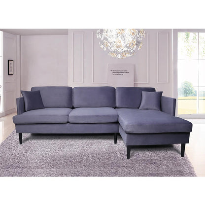 4 Seater Sofa Set: 100'' Velvet Square Arm Modular Sofa