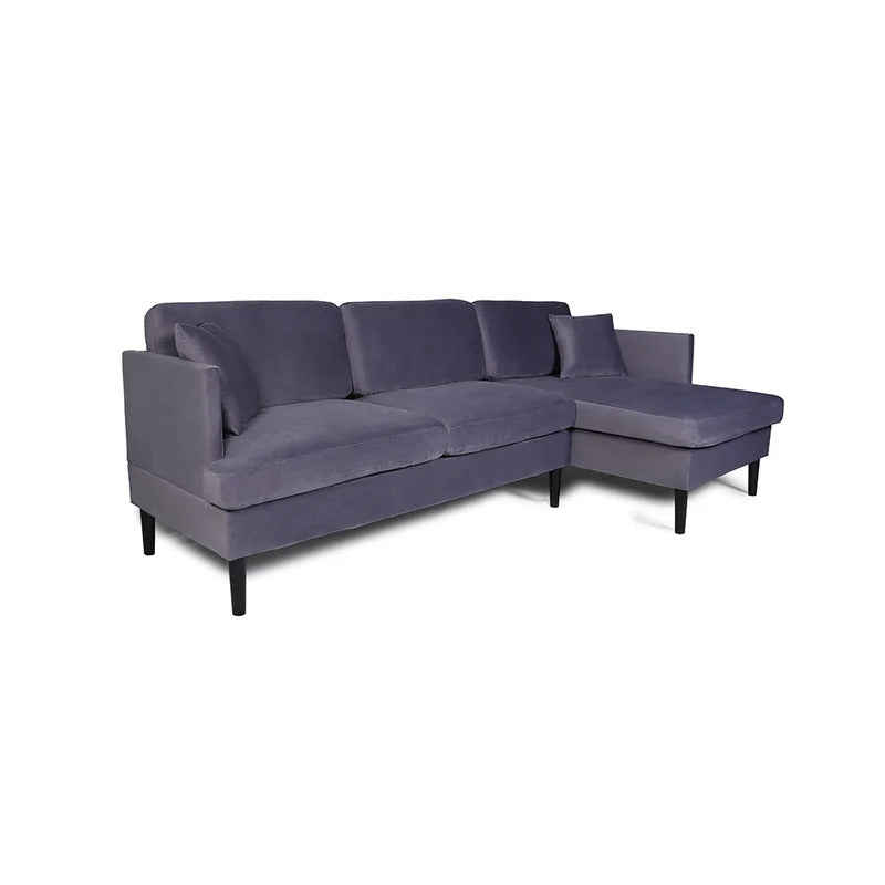 4 Seater Sofa Set: 100'' Velvet Square Arm Modular Sofa