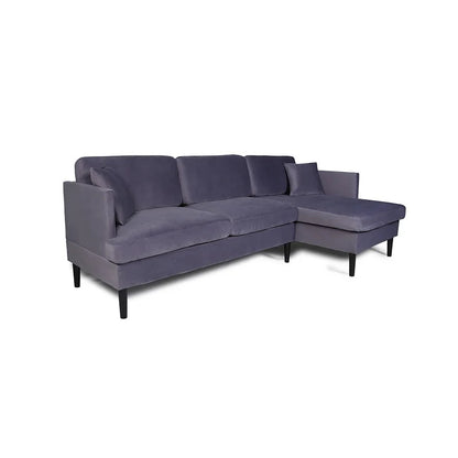 4 Seater Sofa Set: 100'' Velvet Square Arm Modular Sofa