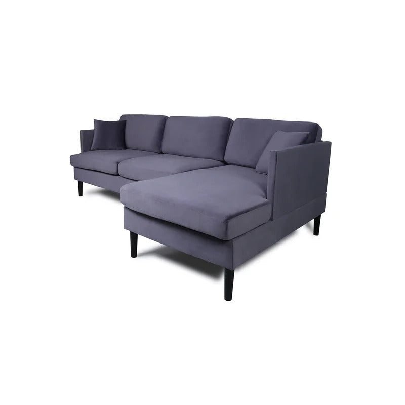 4 Seater Sofa Set: 100'' Velvet Square Arm Modular Sofa