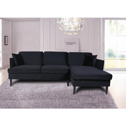 4 Seater Sofa Set: 100'' Velvet Square Arm Modular Sofa