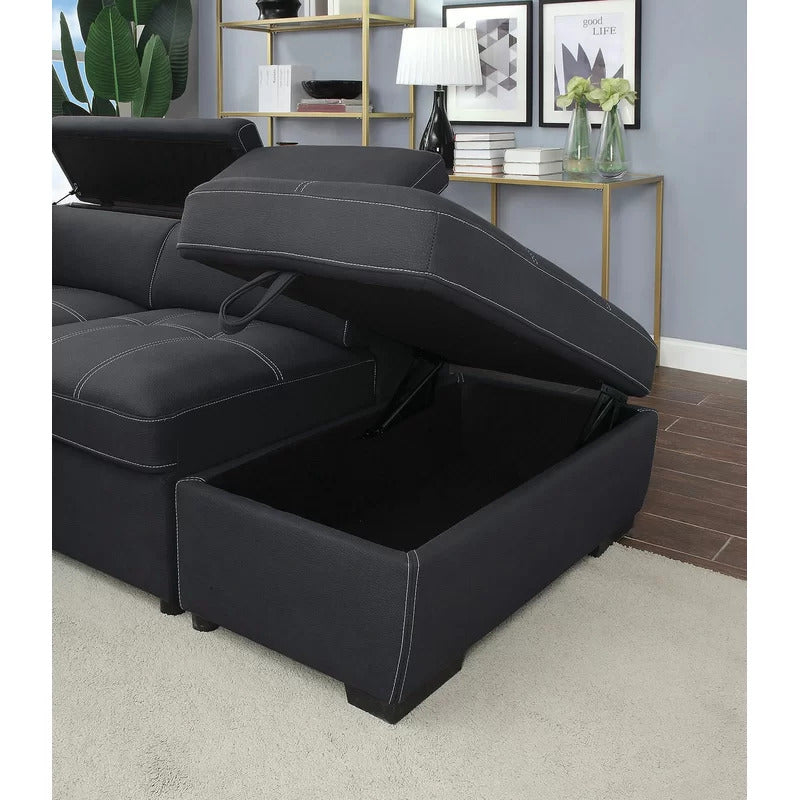 4 Seater Sofa Set: 104'' Square Arm Sofa Bed