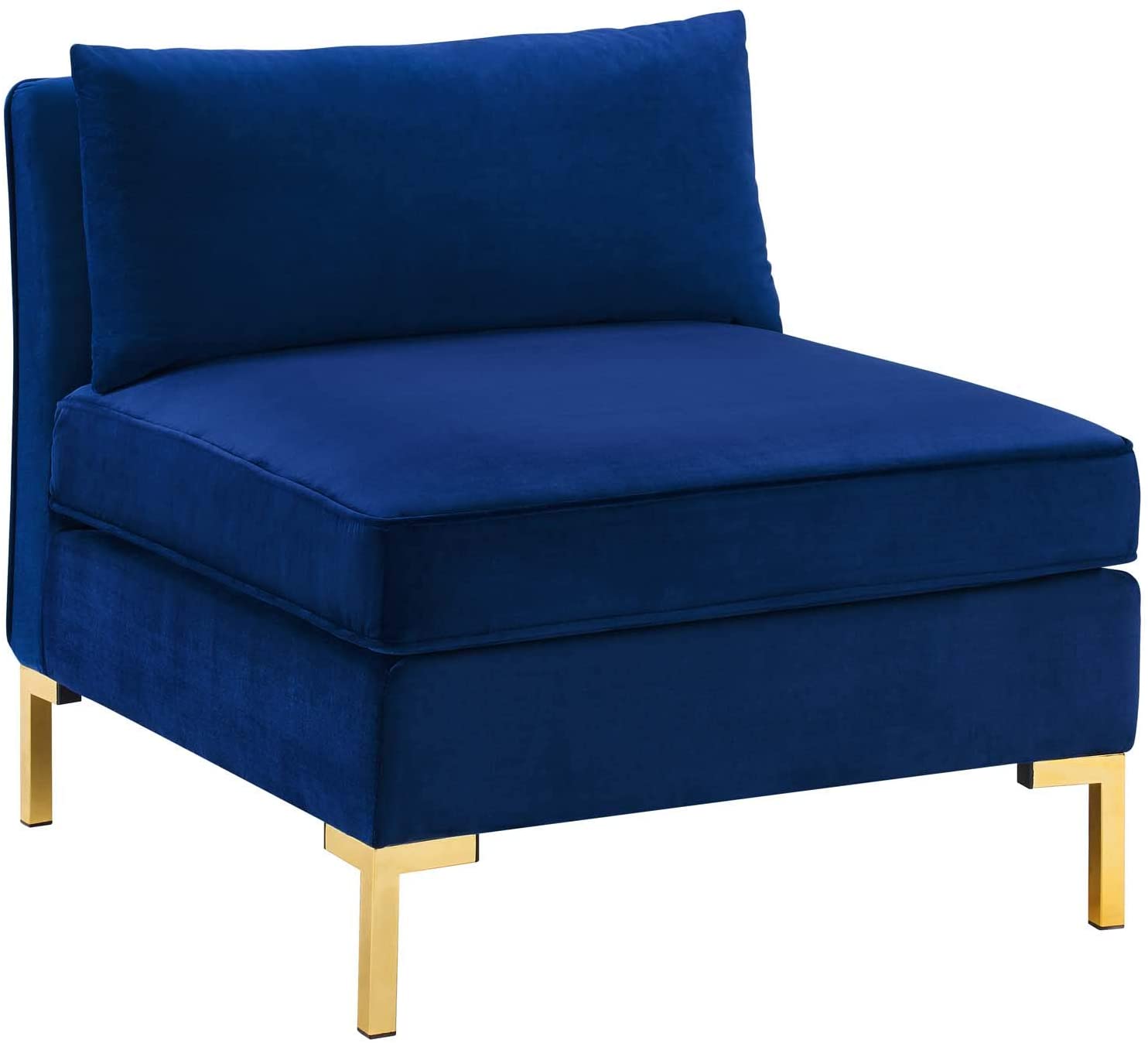 4 Seater Sofa Set : 134'' Velvet Flared Arm Modular Sofa Set