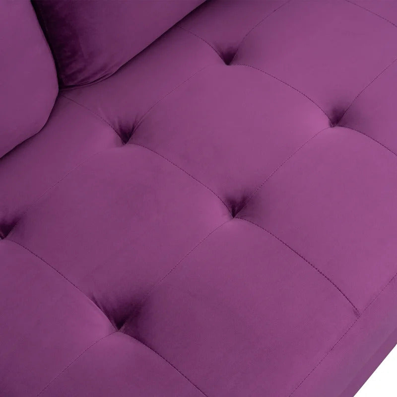 4 Seater Sofa Set: 75.2'' Velvet Sofa Set