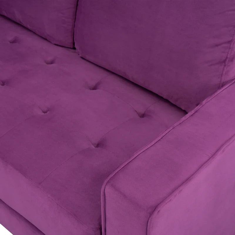 4 Seater Sofa Set: 75.2'' Velvet Sofa Set