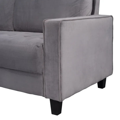 4 Seater Sofa Set: 75.2'' Velvet Sofa Set