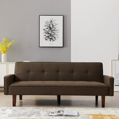 4 Seater Sofa Set : 75'' Linen Square Arm Sofa