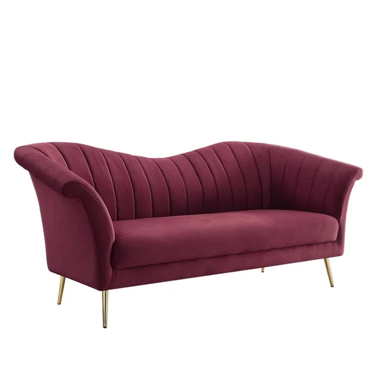 4 Seater Sofa Set  80 Velvet Tuxedo Arm Sofa