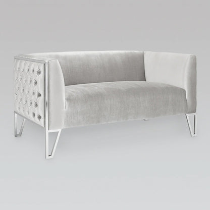 4 Seater Sofa Set : 81.5'' Velvet Tuxedo Arm Sofa
