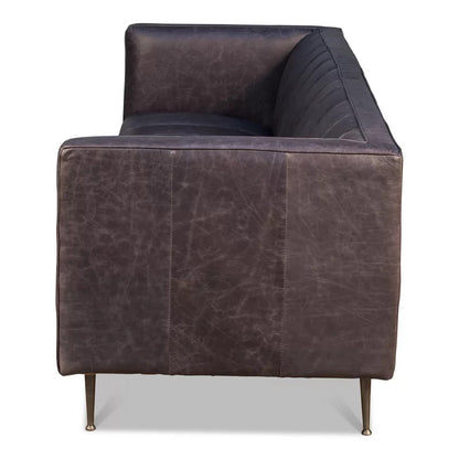 4 Seater Sofa Set : 83'' Leatherette Square Arm