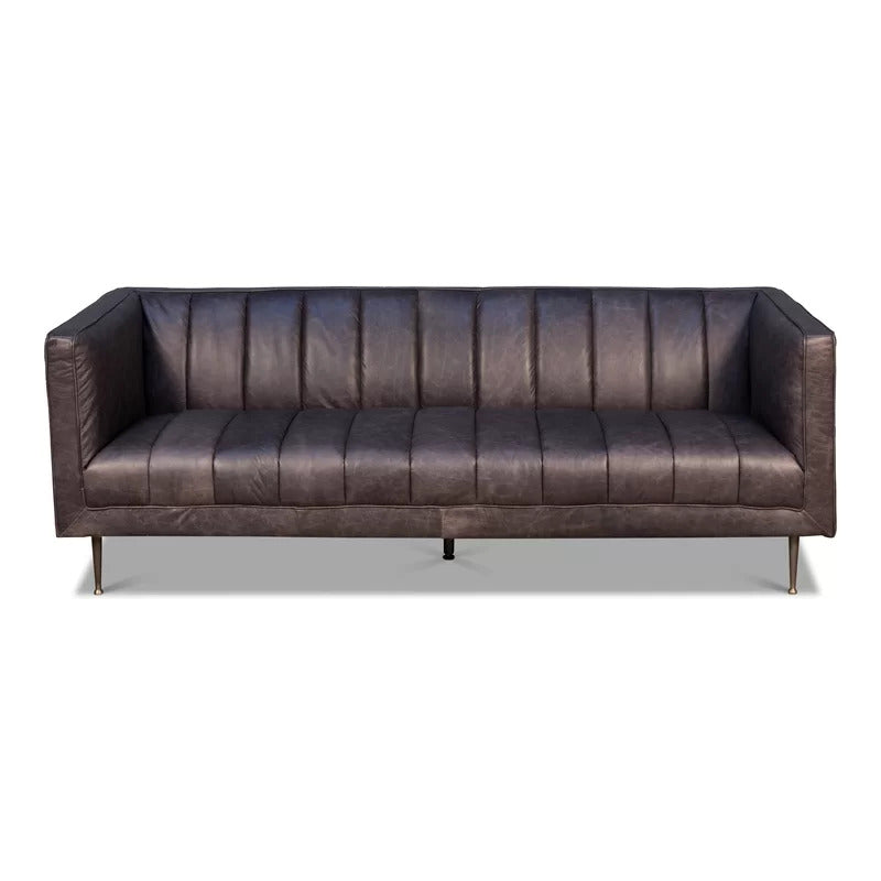 4 Seater Sofa Set : 83'' Leatherette Square Arm
