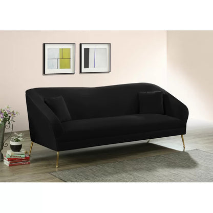 4 Seater Sofa Set: 87'' Velvet Round Arm Sofa