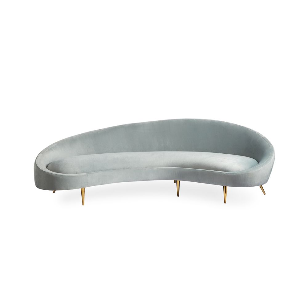 4 Seater Sofa Set : 94'' Velvet Curved Sofa