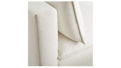 4 Seater Sofa Set Ultra Modular 3-Piece Extra Long Fabric Sofa Set (White)