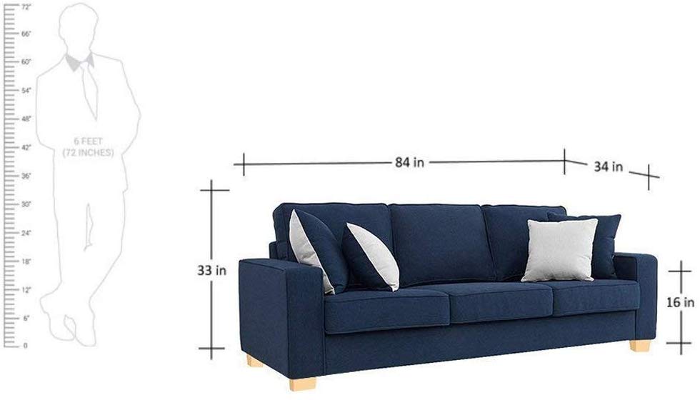 L Shape Sofa Set:- Fabric Sofa Set (Blue)