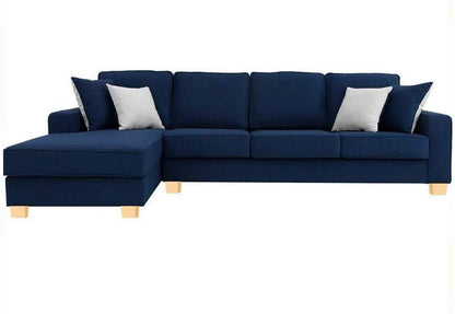 L Shape Sofa Set:- Fabric Sofa Set (Blue)