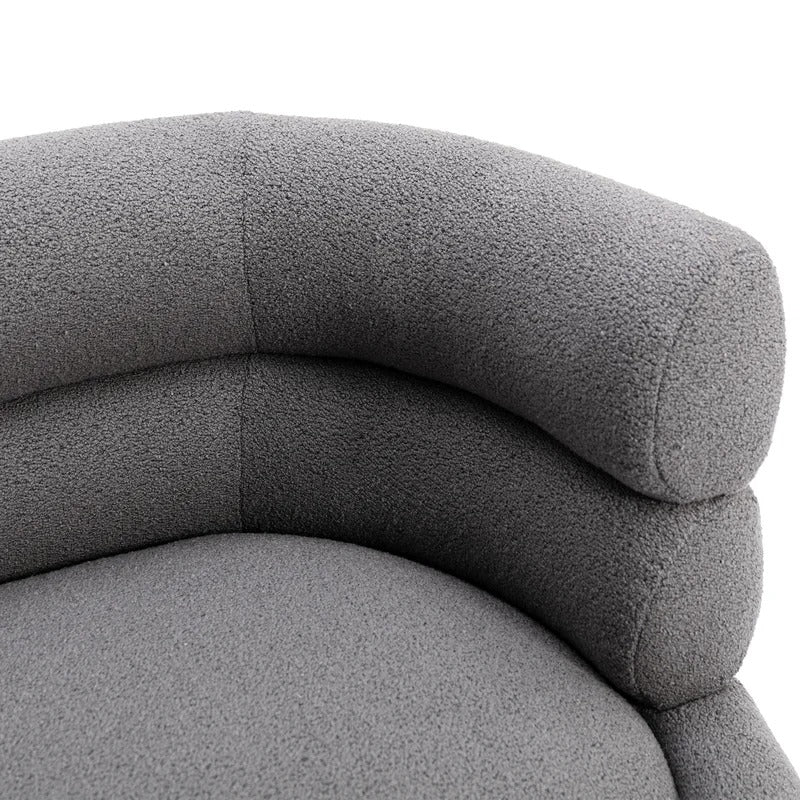 Office Sofa: 52.76'' Wide Polyester Round Arm Loveseat Sofa