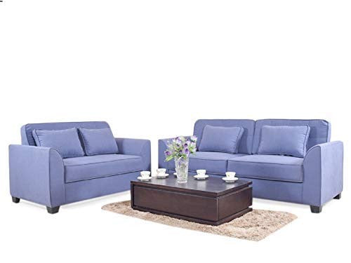 5 Seater Sofa Set:- Fabric Sofa Set (Blue)