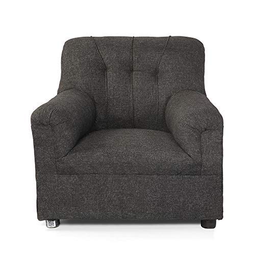 5 Seater Sofa Set Mono (3+1+1) Fabric Sofa Set (Dark Grey)