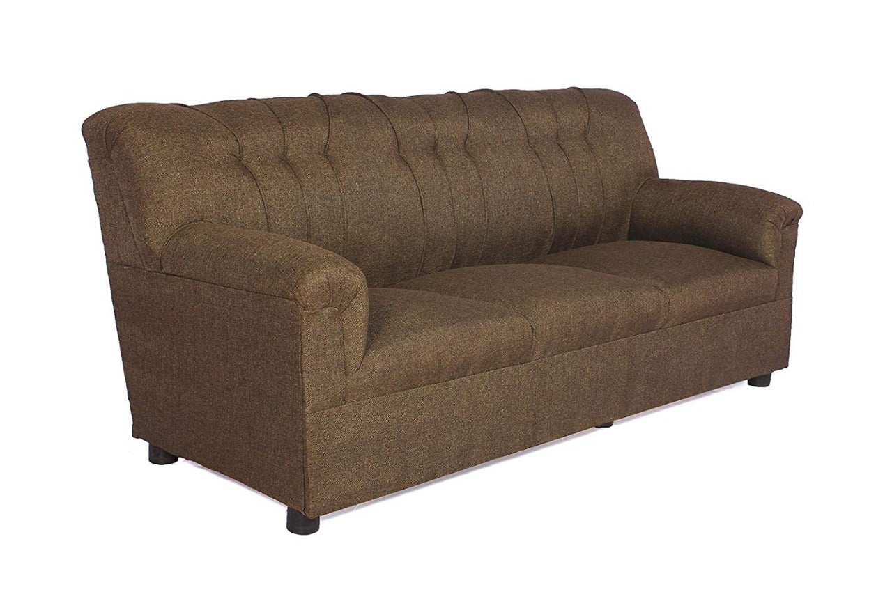5 Seater Sofa Set:- Mono (3+1+1) Fabric Sofa Set (Dark Grey)