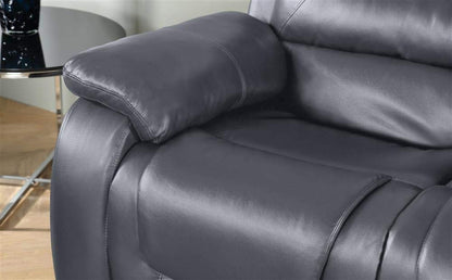 5 Seater Sofa Set:- (3+2) Recliner Leatherette Sofa Set (Grey)